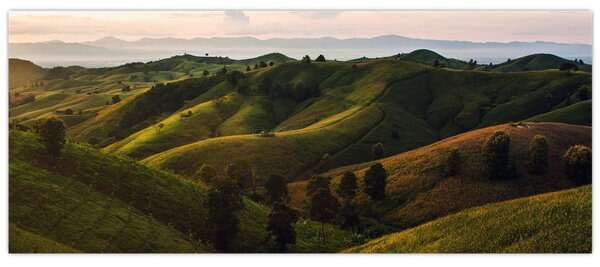 Obraz - Výhľad na thajské kopčeky (120x50 cm)