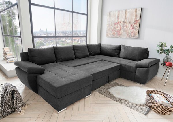 SEDACIA SÚPRAVA, textil, antracitová P & B - Sedačky, Online Only