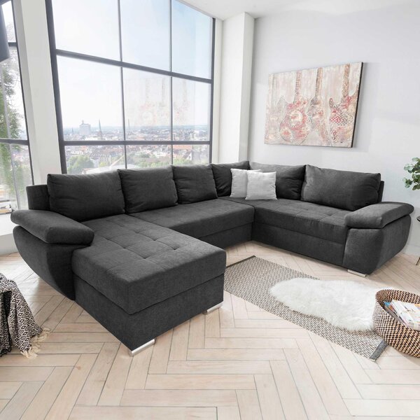SEDACIA SÚPRAVA, textil, antracitová P & B - Sedačky, Online Only