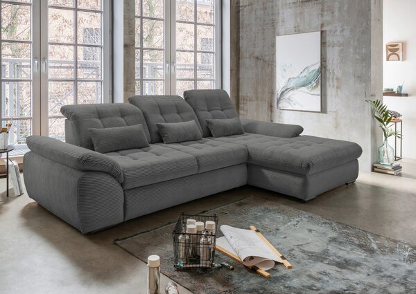 ROHOVÁ SEDAČKA, textil, sivá P & B - Sedačky, Online Only