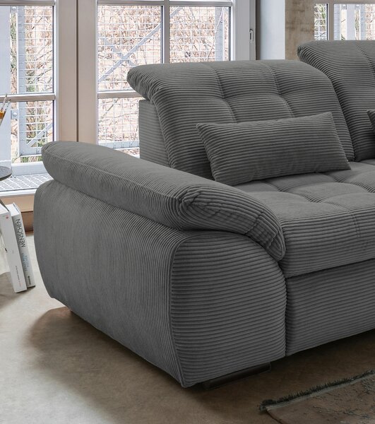 ROHOVÁ SEDAČKA, textil, sivá P & B - Sedačky, Online Only