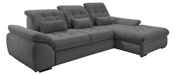 ROHOVÁ SEDAČKA, textil, sivá P & B - Sedačky, Online Only