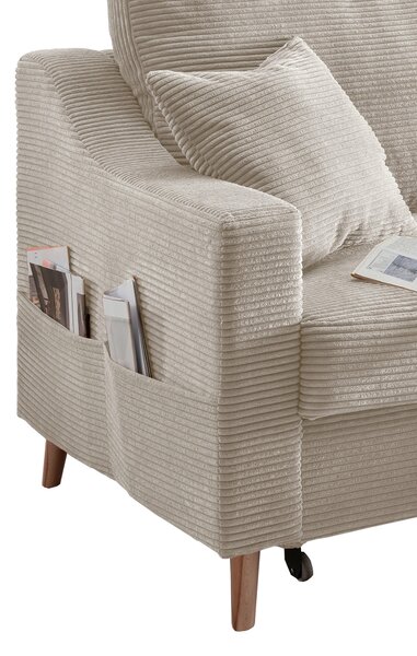 ROHOVÁ SEDAČKA, textil, béžová P & B - Sedačky, Online Only