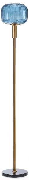 ONLI - Stojacia lampa DOROTY 1xE27/22W/230V modrá/zlatá