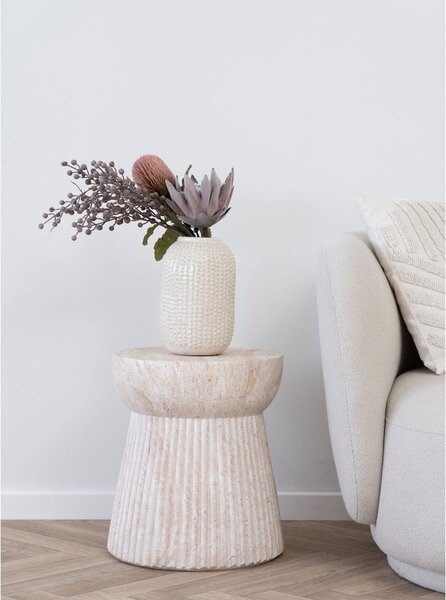 Kamenný okrúhly záhradný stolík ø 37 cm Bonn – House Nordic