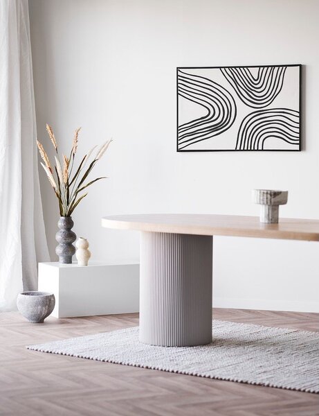 Jedálenský stôl s doskou v dekore jaseňového dreva 100x220 cm Solva – House Nordic