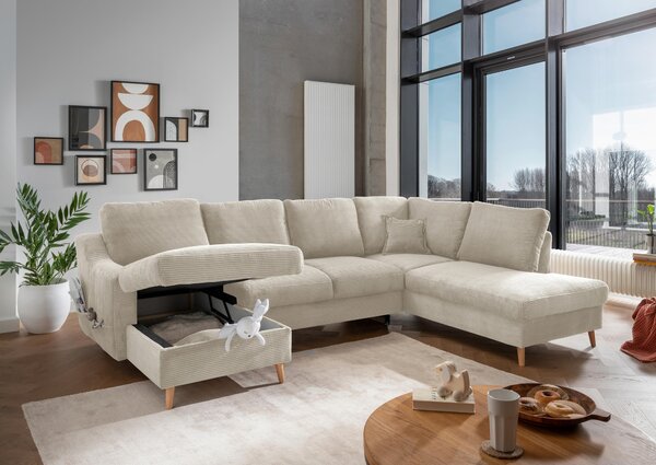 SEDACIA SÚPRAVA, textil, béžová P & B - Sedačky, Online Only