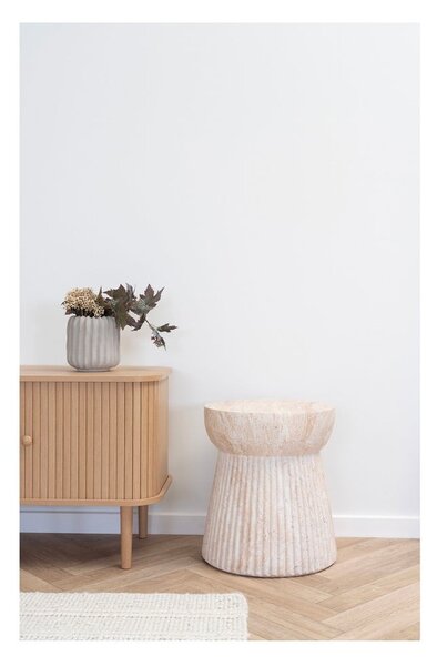 Kamenný okrúhly záhradný stolík ø 37 cm Bonn – House Nordic