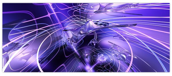 Obraz technické abstrakcie (120x50 cm)