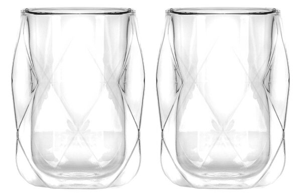 Dvojstenné hrnčeky na espresso v súprave 2 ks 100 ml Geo – Vialli Design