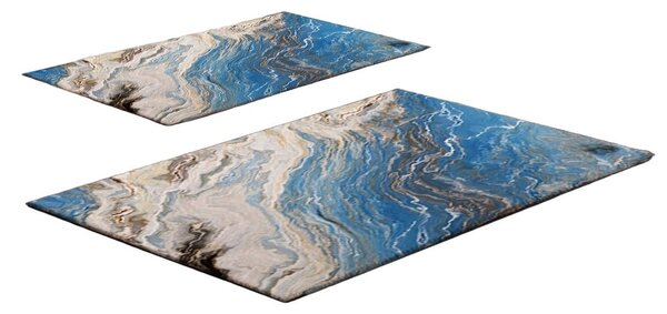 Modré kúpeľňové predložky v súprave 2 ks 60x100 cm – Foutastic