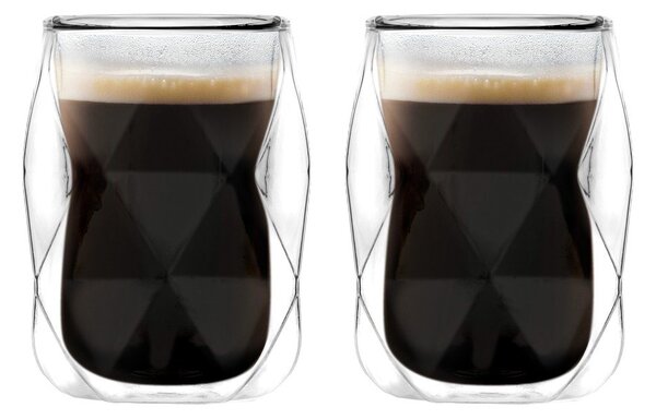 Dvojstenné hrnčeky na espresso v súprave 2 ks 100 ml Geo – Vialli Design