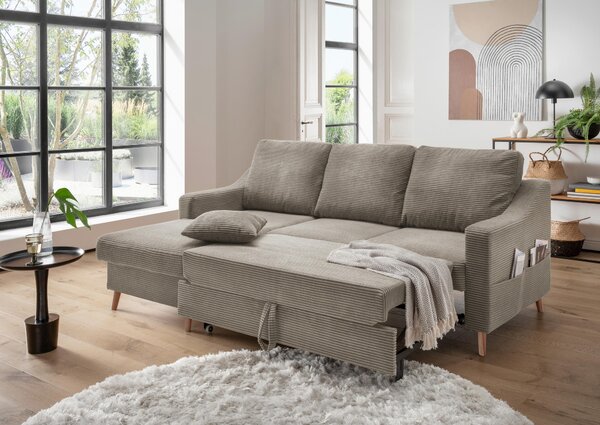 ROHOVÁ SEDAČKA, textil, sivohnedá P & B - Sedačky, Online Only