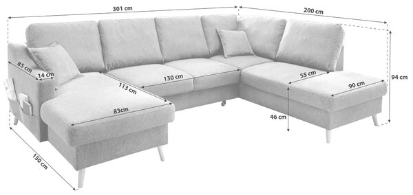 SEDACIA SÚPRAVA, textil, tmavozelená P & B - Sedačky, Online Only