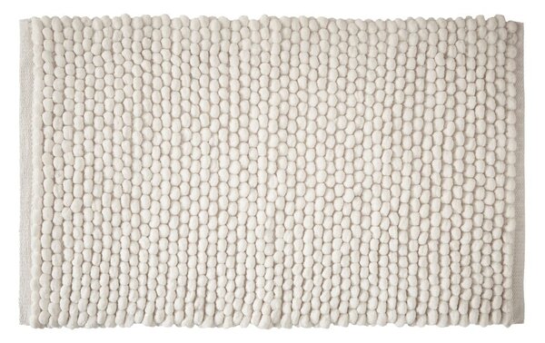 Biela kúpeľňová predložka 50x80 cm Aspen Bobble – Bianca