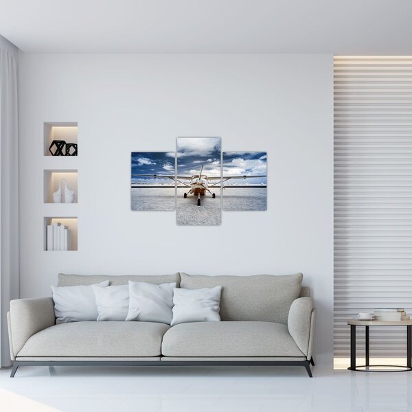 Obraz motorového lietadla (90x60 cm)