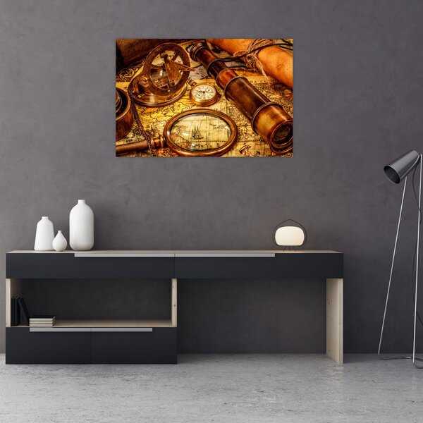 Obraz - Historické pomôcky námorníkov (90x60 cm)