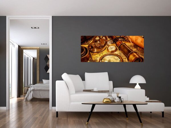 Obraz - Historické pomôcky námorníkov (120x50 cm)