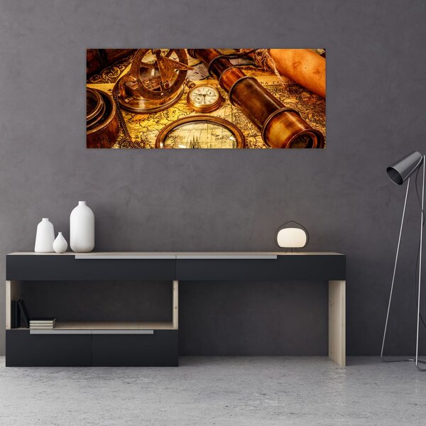 Obraz - Historické pomôcky námorníkov (120x50 cm)