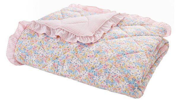 Ružový prešívaný pléd 220x230 cm Darcy Floral – Catherine Lansfield