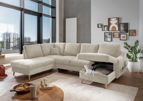 SEDACIA SÚPRAVA, textil, béžová P & B - Sedačky, Online Only