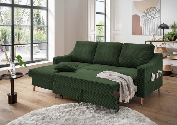 ROHOVÁ SEDAČKA, textil, tmavozelená P & B - Sedačky, Online Only