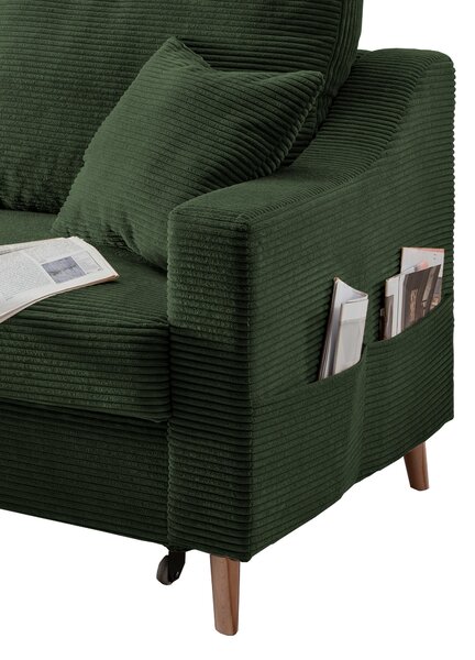 ROHOVÁ SEDAČKA, textil, tmavozelená P & B - Sedačky, Online Only