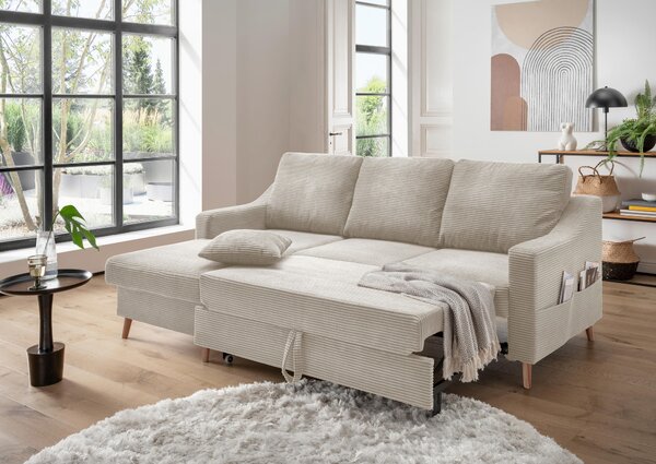 ROHOVÁ SEDAČKA, textil, béžová P & B - Sedačky, Online Only