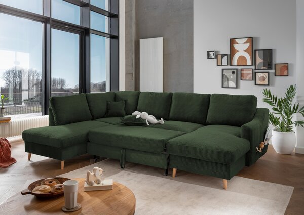 SEDACIA SÚPRAVA, textil, tmavozelená P & B - Sedačky, Online Only