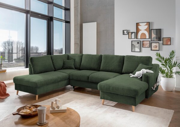 SEDACIA SÚPRAVA, textil, tmavozelená P & B - Sedačky, Online Only