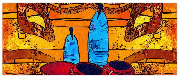 Obraz - Staroveká maľba (120x50 cm)