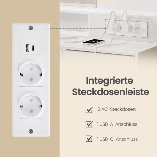 Toaletný stolík s LED zrkadlom RDT241WB01