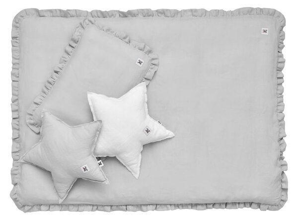 Ľanový dekoratívny vankúšik STAR STONE SIVÁ