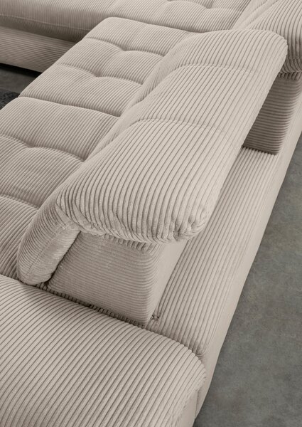 ROHOVÁ SEDAČKA, textil, béžová P & B - Sedačky, Online Only