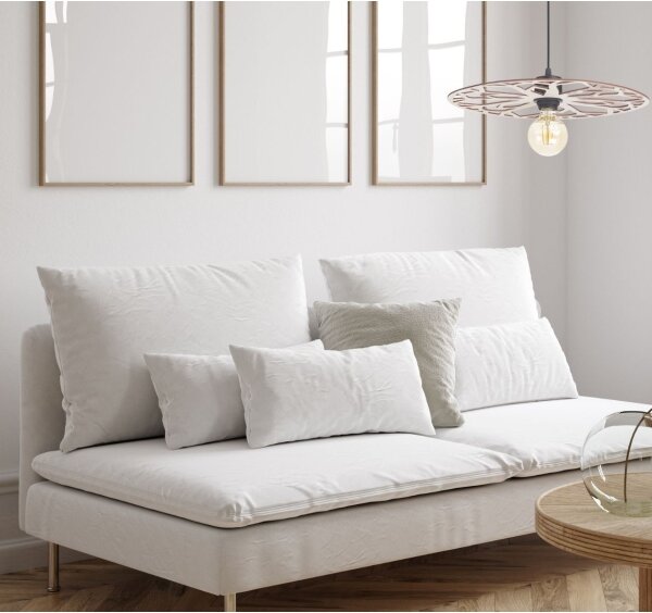 Luster na lanku FALCO 1xE27/60W/230V pr. 40 cm béžová
