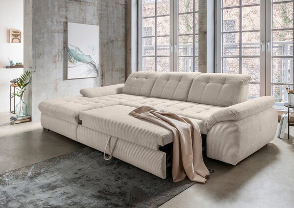ROHOVÁ SEDAČKA, textil, béžová P & B - Sedačky, Online Only