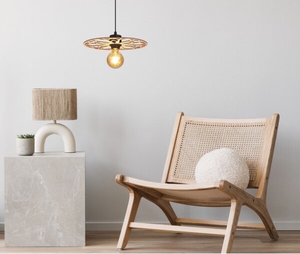 Luster na lanku FALCO 1xE27/60W/230V pr. 30 cm béžová