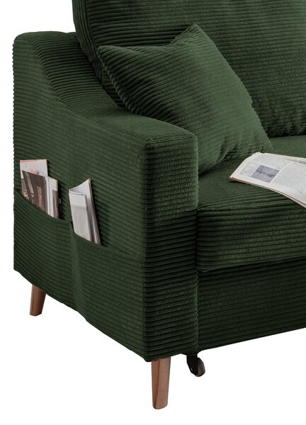 ROHOVÁ SEDAČKA, textil, tmavozelená P & B - Sedačky, Online Only