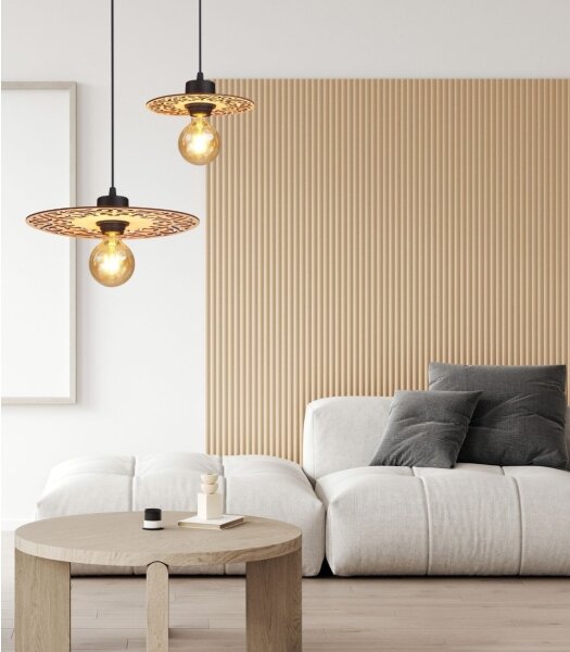Luster na lanku FALCO 1xE27/60W/230V pr. 20 cm béžová
