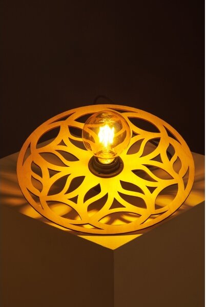 Luster na lanku FALCO 1xE27/60W/230V pr. 30 cm béžová