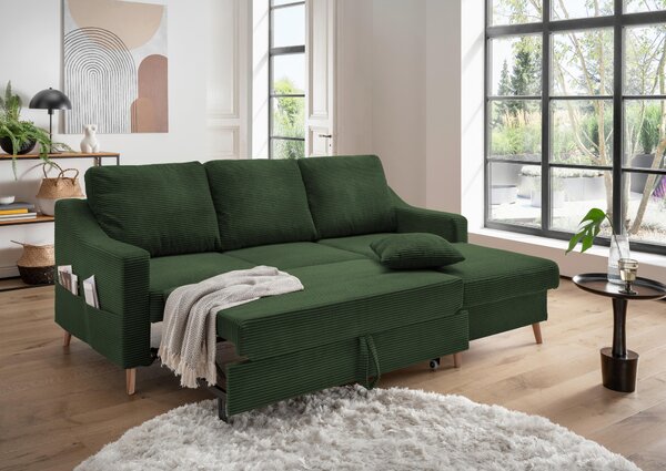 ROHOVÁ SEDAČKA, textil, tmavozelená P & B - Sedačky, Online Only