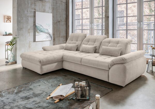 ROHOVÁ SEDAČKA, textil, béžová P & B - Sedačky, Online Only