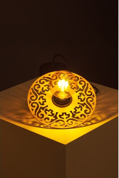 Luster na lanku FALCO 1xE27/60W/230V pr. 20 cm béžová
