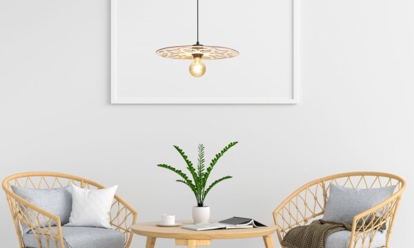 Luster na lanku FALCO 1xE27/60W/230V pr. 40 cm béžová