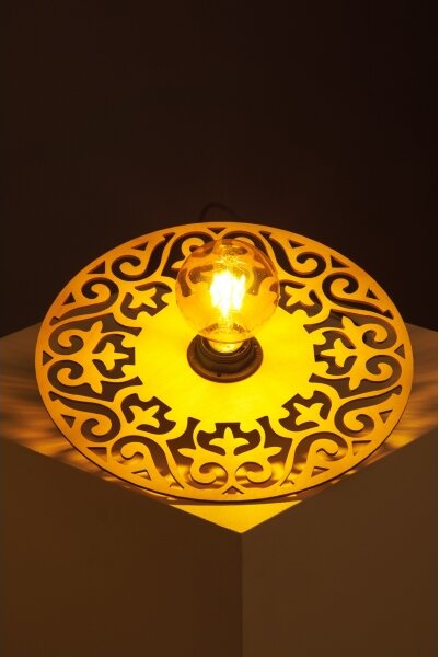 Luster na lanku FALCO 1xE27/60W/230V pr. 30 cm béžová