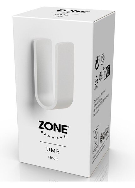 Biely nástenný kovový háčik Ume – Zone
