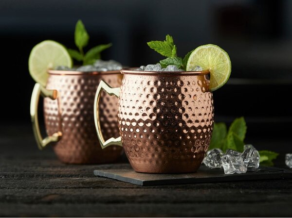 Oceľové hrnčeky v súprave 2 ks v medenej farbe 400 ml Moscow Mule – Lyngby Glas