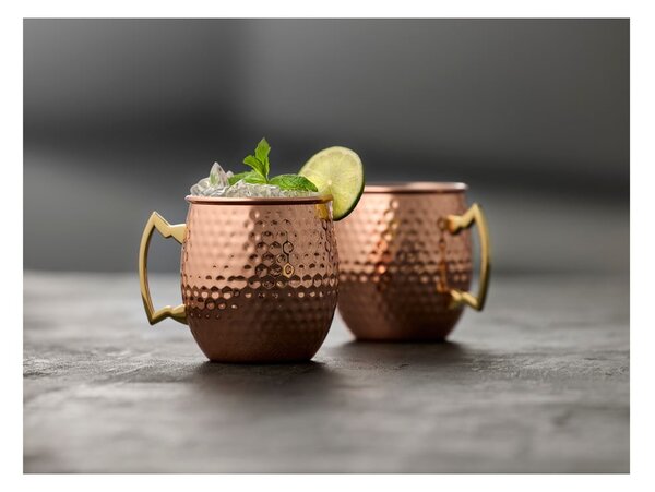 Oceľové hrnčeky v súprave 2 ks v medenej farbe 400 ml Moscow Mule – Lyngby Glas