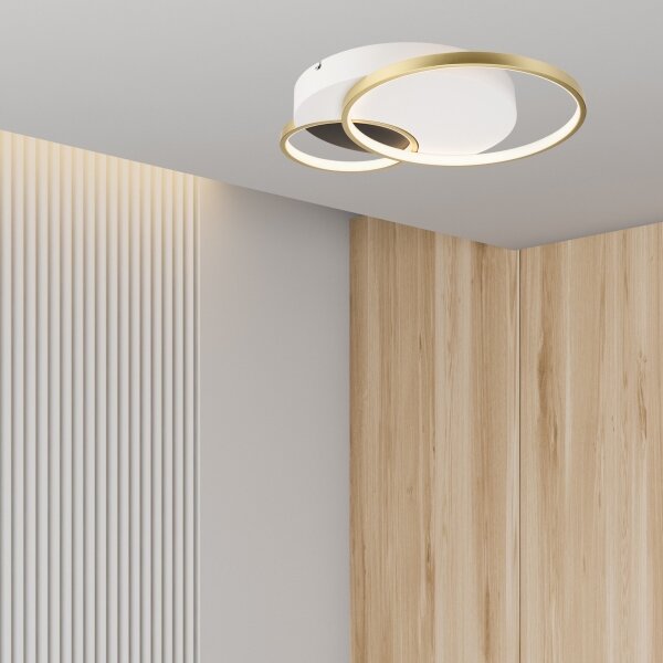 Stmievateľné stropné svietidlo BENITO LED/31W/230V 3000-6500K biela/zlatá