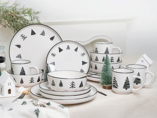 KOMBINOVANÝ SERVIS Nordic Christmas Black 16-dielne Creatable - Jedálenské sety, Online Only